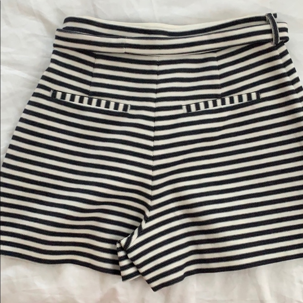 Express Striped Button Front Wrap Skort 2 - image 4